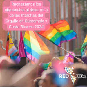 LA RED DE LITIGANTES LGBTI+ DE LAS AMÉRICAS RECHAZA LOS OBSTÁCULOS AL DESARROLLO DE LAS MARCHAS DEL ORGULLO  